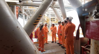 Offshore tour of Esso facilities in Bass Strait